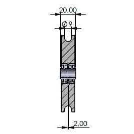 seilrolle 100-9 gleitlager 04300125-95-8-2